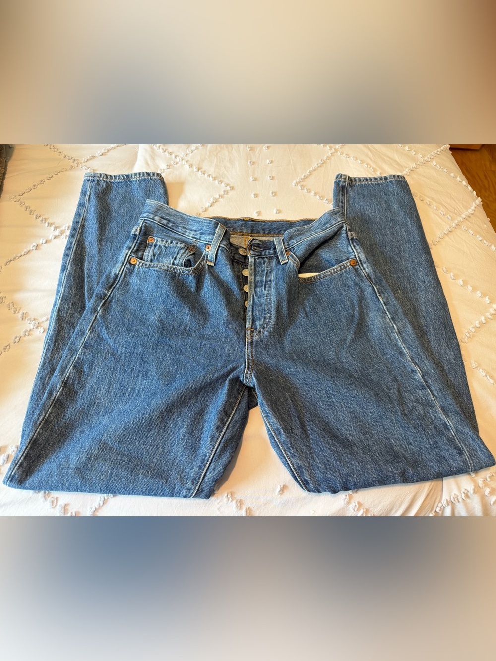 Levi's High-Rise Button-Fly Dark Blue Denim Jeans Women’s 27, Length 30